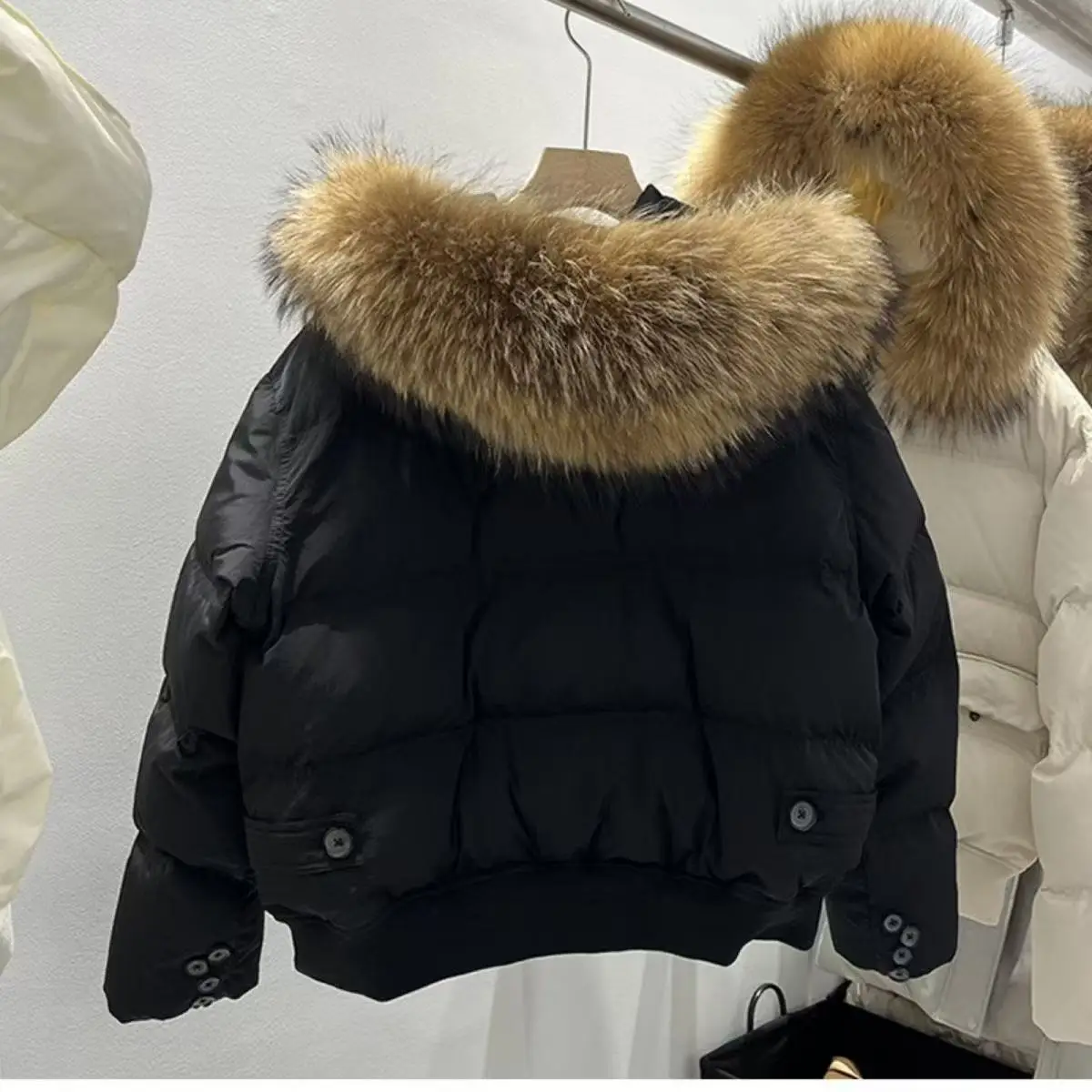 -30℃ Children's Fur Collar Down Jacket Winter Clothing Thickened Warm Western Style Boys Girls Casual Cotton Jacket Top6-14Year