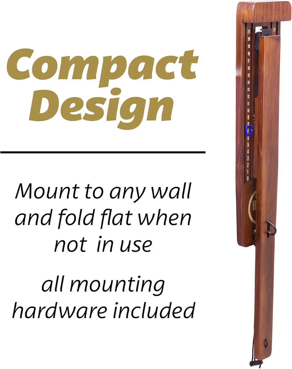 Foldable Wall Mount Ring Swing Game for Indoor Outdoor Fun - Score to 21