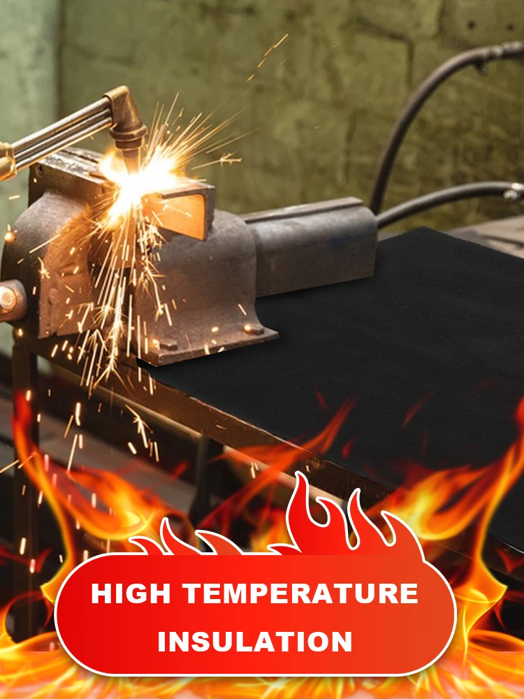 

Огнестойкое сварочное покрывало до 1800°F ° Огнестойкий мат из ткани F Flame Retardant для пайки, защиты от жара, для сварки, грилей, коптилен и печей