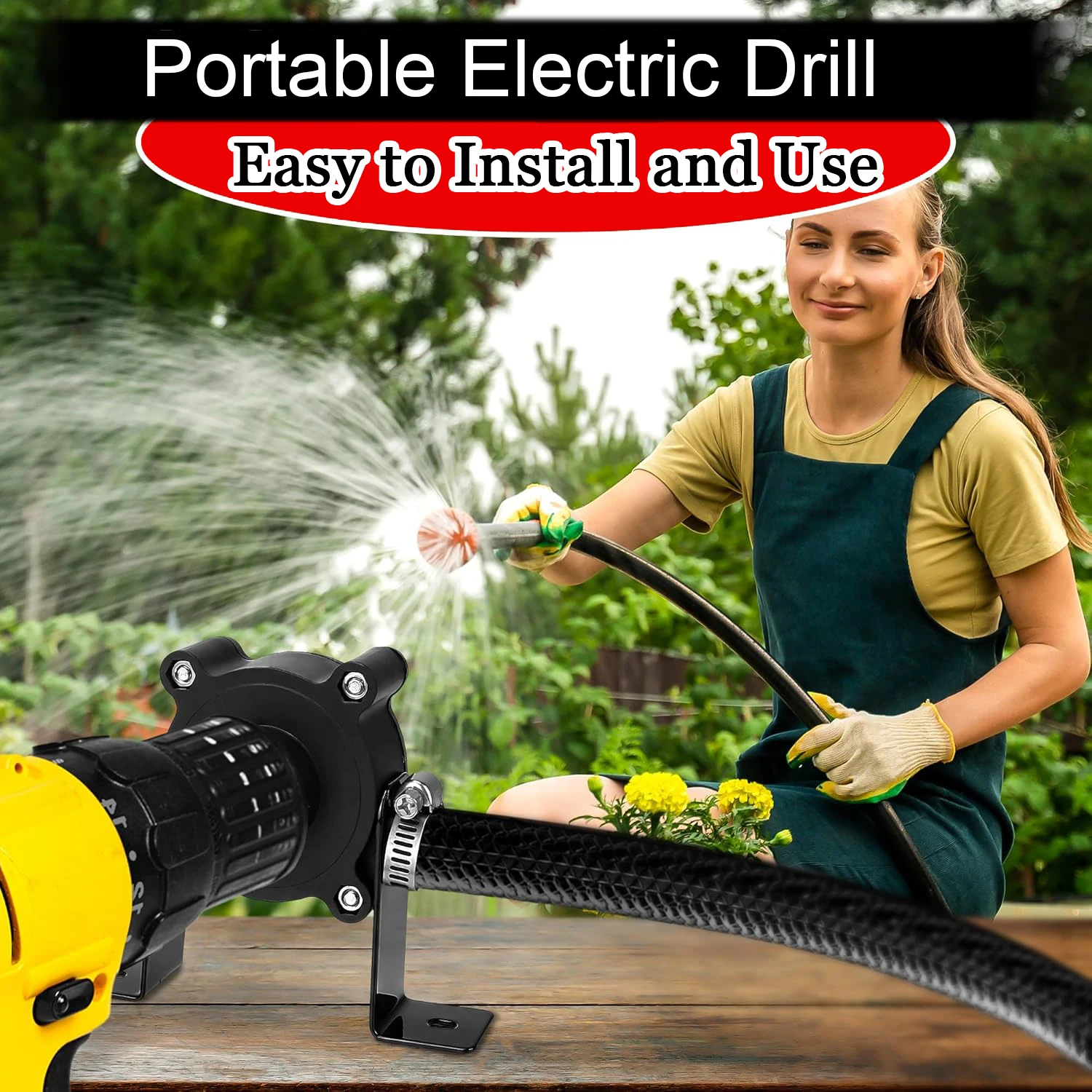 

Портативный электрический дрель-насос, самовсасывающие насосы для перекачки жидкости, небольшой бытовой водяной насос, садовый уличный инструмент