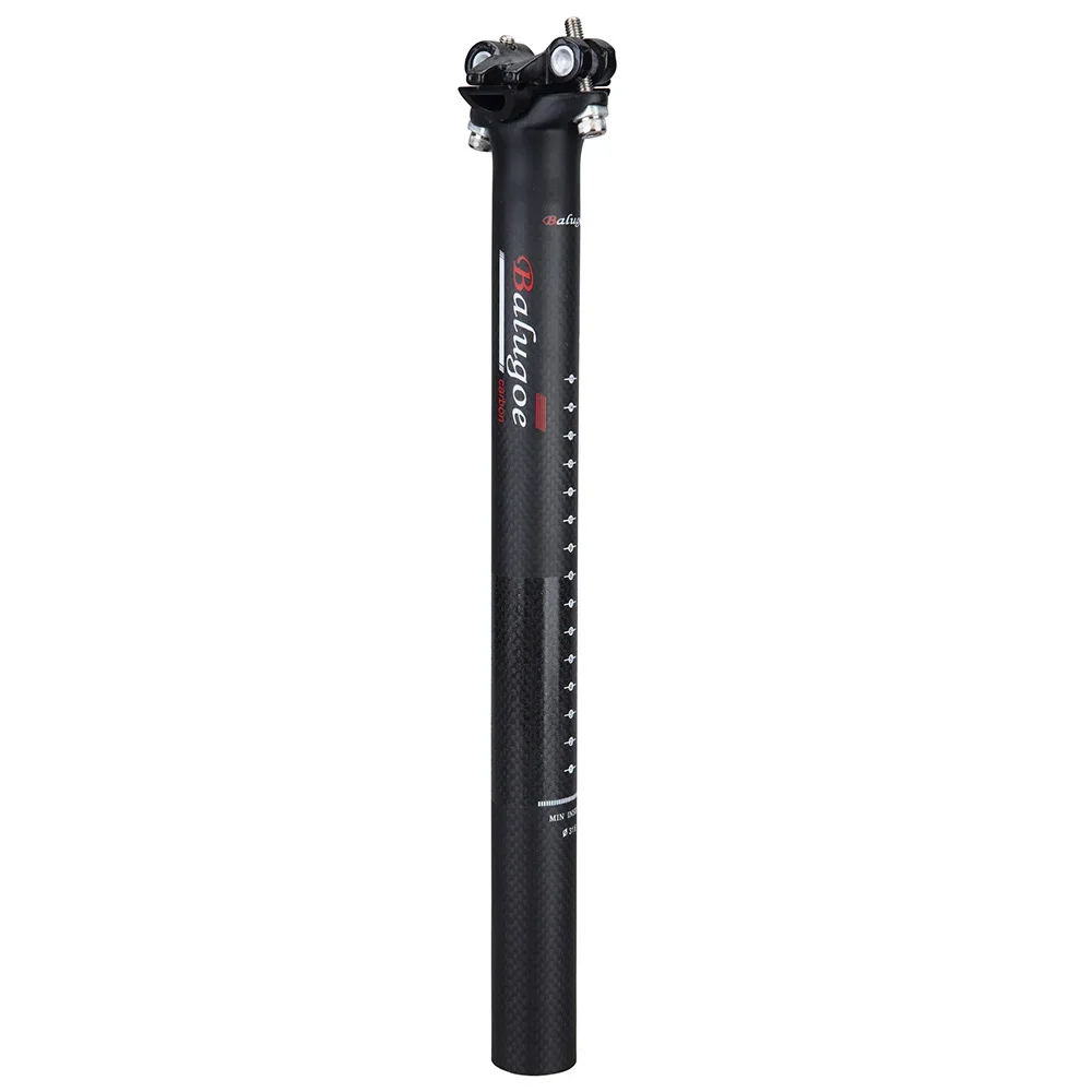 Seatpost Ultra Light Carbon Fiber Bike Seatpost Adjustable Angle 27 2/30 8/31 6mm Diameter Suitable for All Bikes