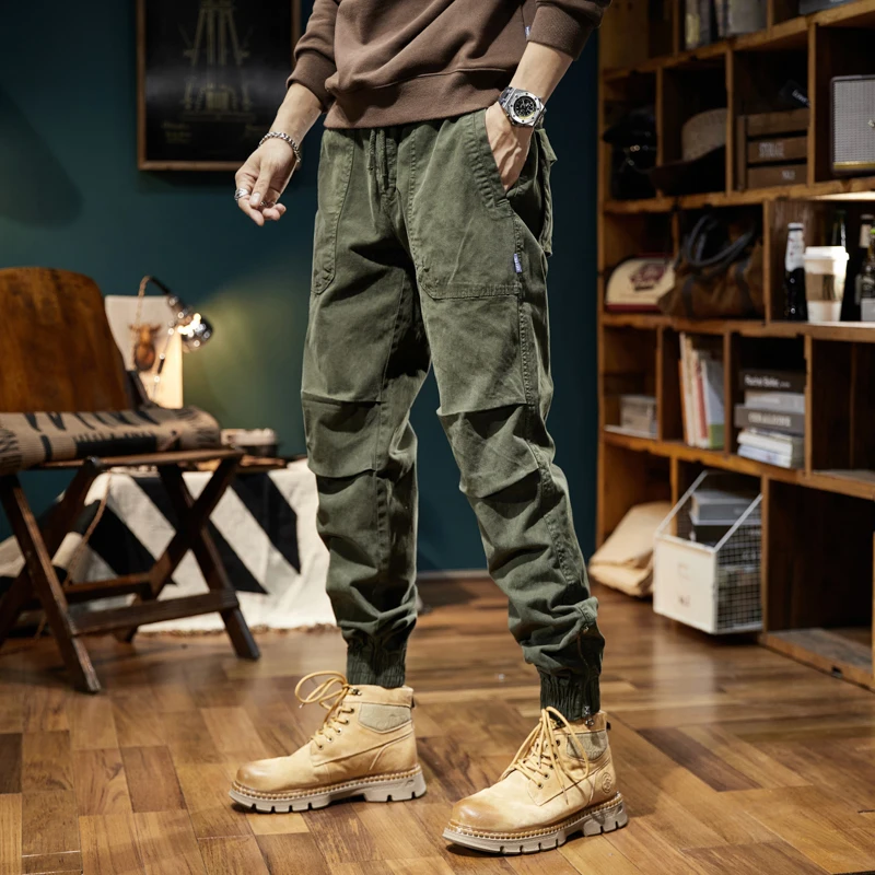 Pantalones Cargo de algodón para hombre, pantalón táctico militar con múltiples bolsillos, Bermudas transpirables sólidas para correr, novedad de primavera y otoño