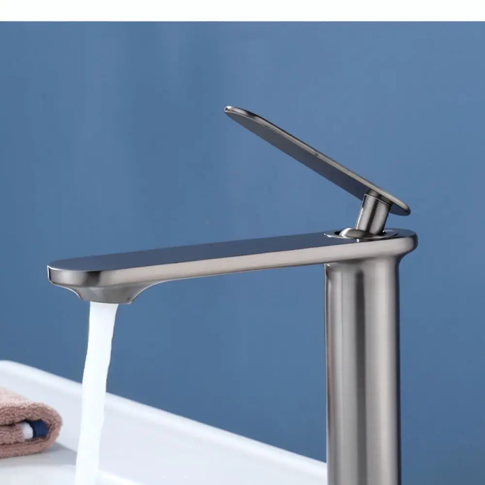Single Hole Cold Water Bathroom Faucet Stainless Steel Sink Mixer Modern Basin Tap Luxury Vanity Washing Fixture