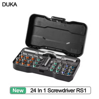 DUKA ATuMan 24 In 1 Magnetic Ratchet Screw Driver RS1 Precision Screwdriver Bits Set Non-slip Hand Tool Repair Torx for Phone