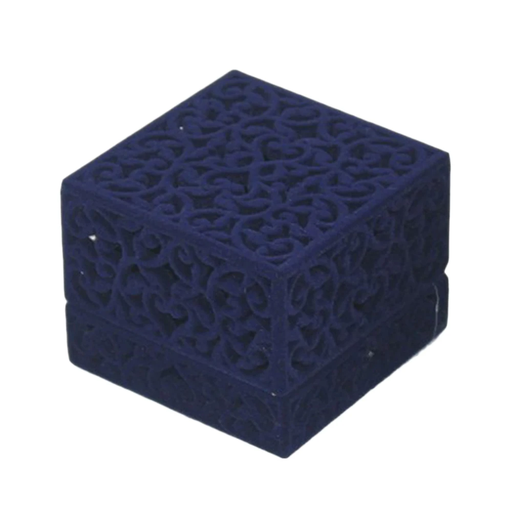 

Jewelry Box Romantic Art Design Blue Hollow Storage For Necklace Pendant Earrings Engagement Wedding Gift Display Case