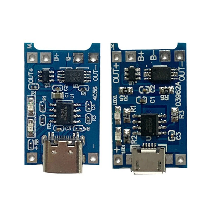 Imagen 3: 10 Piezas de Placa de Carga de Batería de Litio TP4056 1A Tipo C MICRO con Placa de Protección para Módulo de Carga de Litio