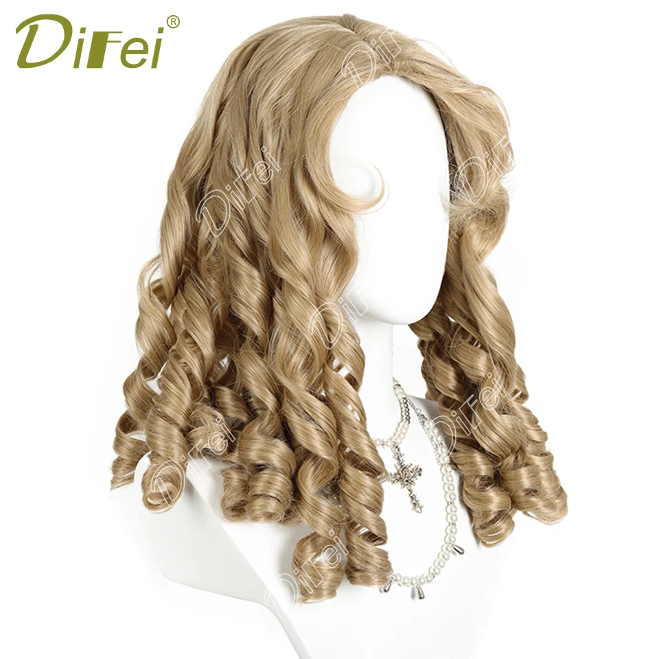 

Глубокий вьющийся синтетический парик Лолиты в стиле ретро, глубокий вьющийся парик средней длины, подходит для женщин, одежда для ролевых игр на Хэллоуин, Рождество