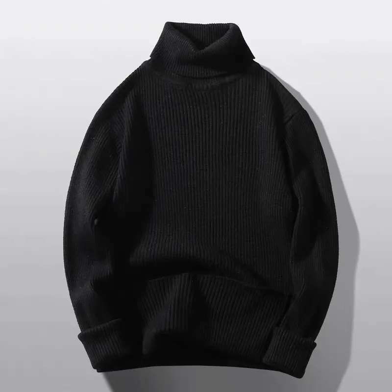 Men\'s Turtleneck Sweater Autumn Men\'s Knitting Pullovers Rollneck Sweater Winter Warm Men Jumper Slim Fit Casual Streetwear
