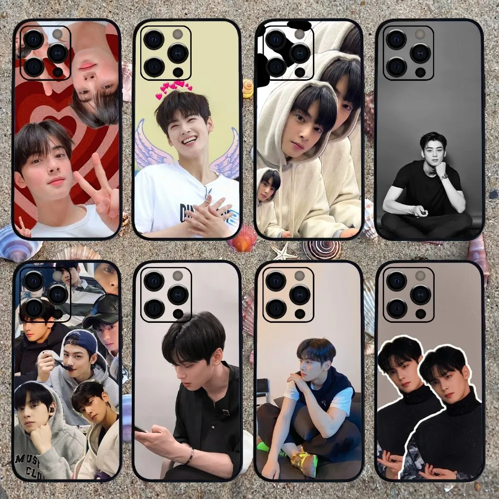 kpop Astro Cha Eun Woo  Phone Case For iPhone 11 12 13 Mini 13 14 15 Pro XS Max X 8 Plus SE XR Shell