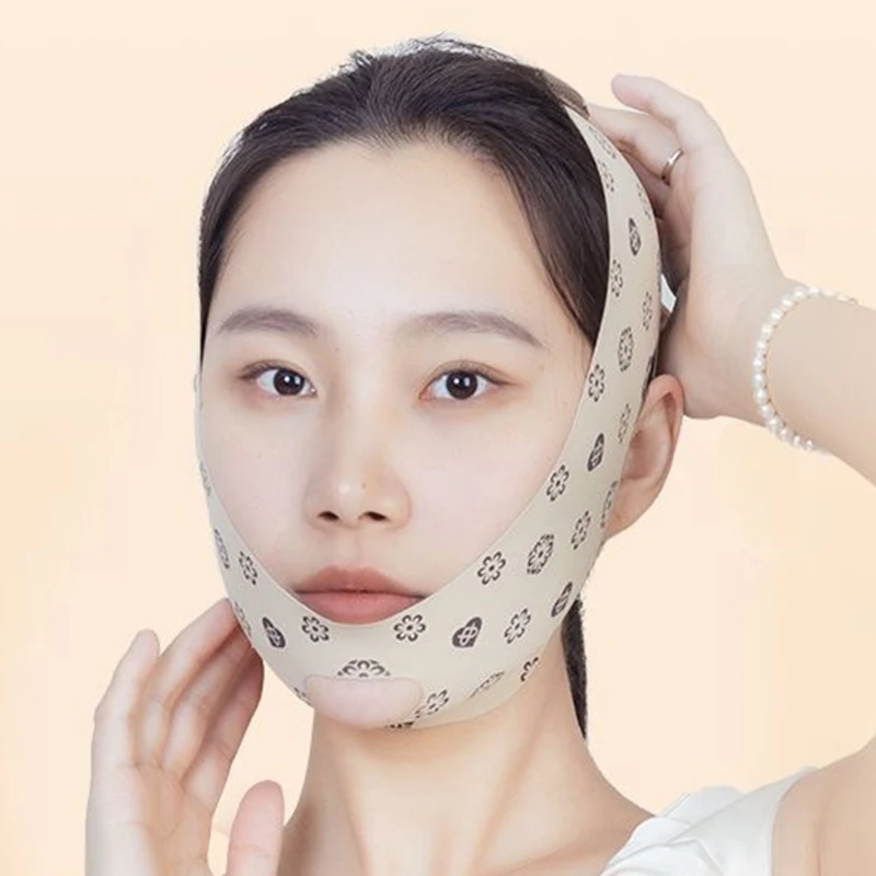Redutor de queixo duplo, bandagem de emagrecimento facial em forma de v, cinta de máscara, cinto de levantamento facial, cinta fina, anti-rugas, ferramenta de cuidados com a pele