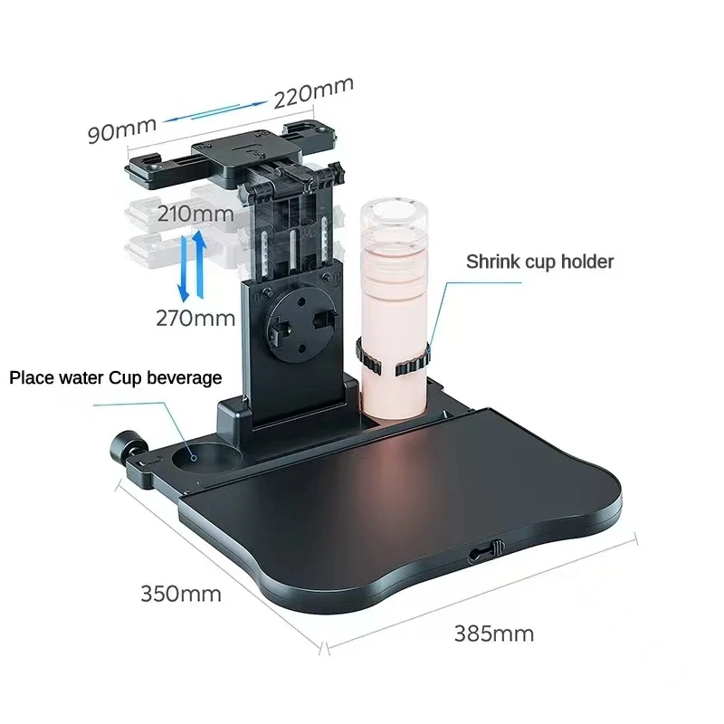 Car Back Seat Foldable Table Tray Tablet Laptop Holder Auto Seat Back Desk Tissue Box Cup Phone Holder Folding Table NEW