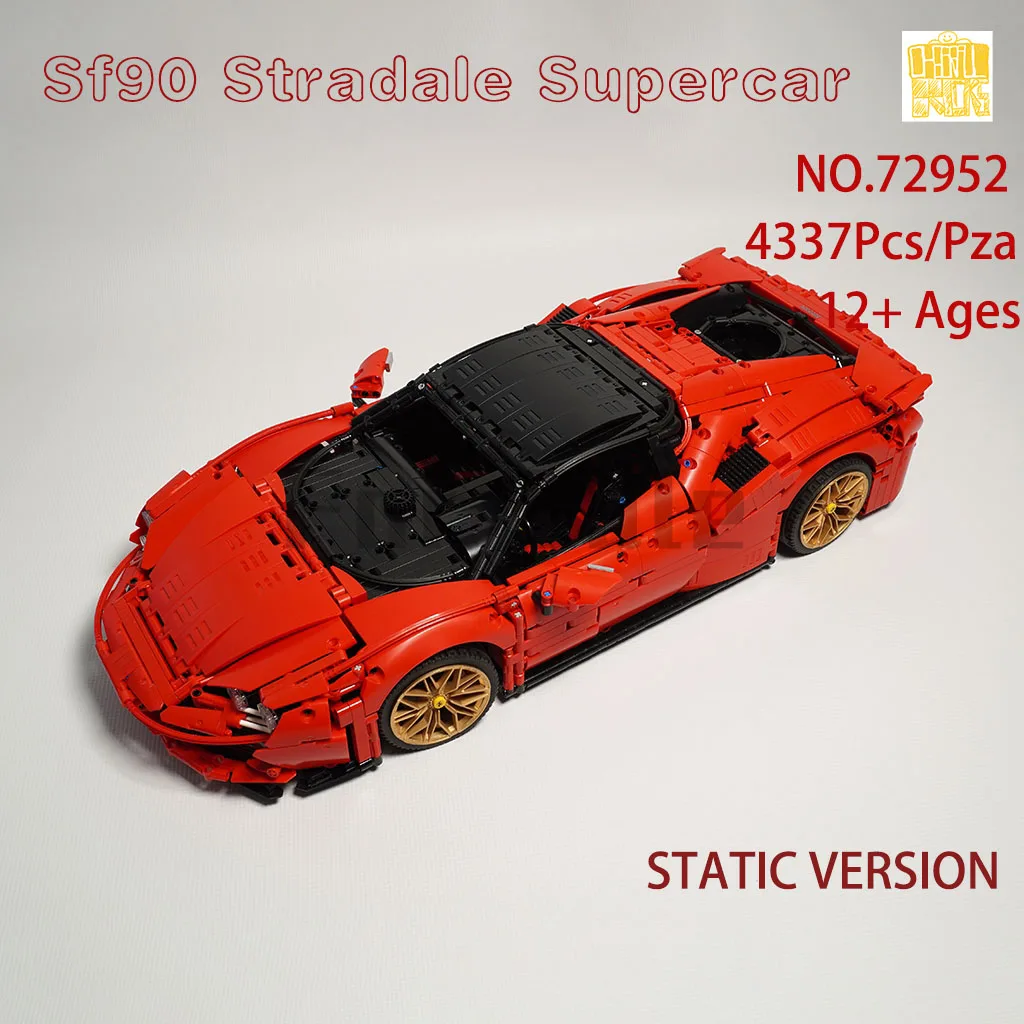 

Moc 72952 Sf90 Stradale Supercar Sports Car Model With PDF Drawing LEGOin Building Blocks Bricks DIY Birthday Christmas Gifts