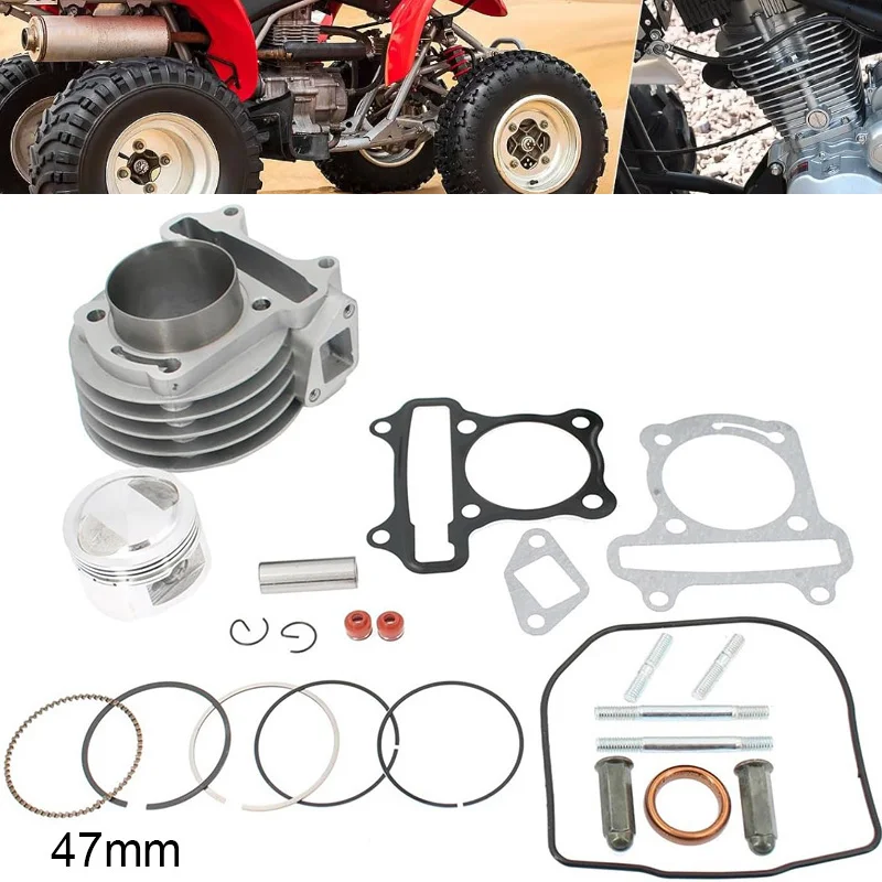 4 จังหวะ GY6 50cc ถึง 80cc 47 มม.กระบอกสูบเครื่องยนต์ Rebuild Kit 139QMB 139QMA แหวนลูกสูบ Go Kart ATV สกู๊ตเตอร์ Moped