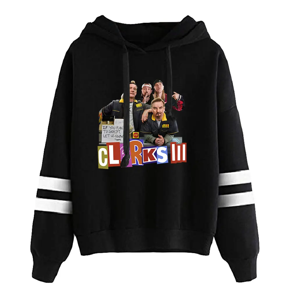 

Clerks 3 Movie Unisex Pocketless Parallel Bars Sleeve Sweatshirt Women Men Hoodie New American Movie Fashion Clothes