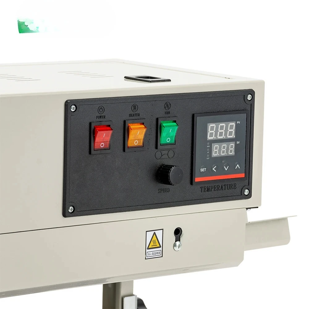 FR-900C With Stand Vertical Continuous Heat Plastic Bag Band Sealing Machine