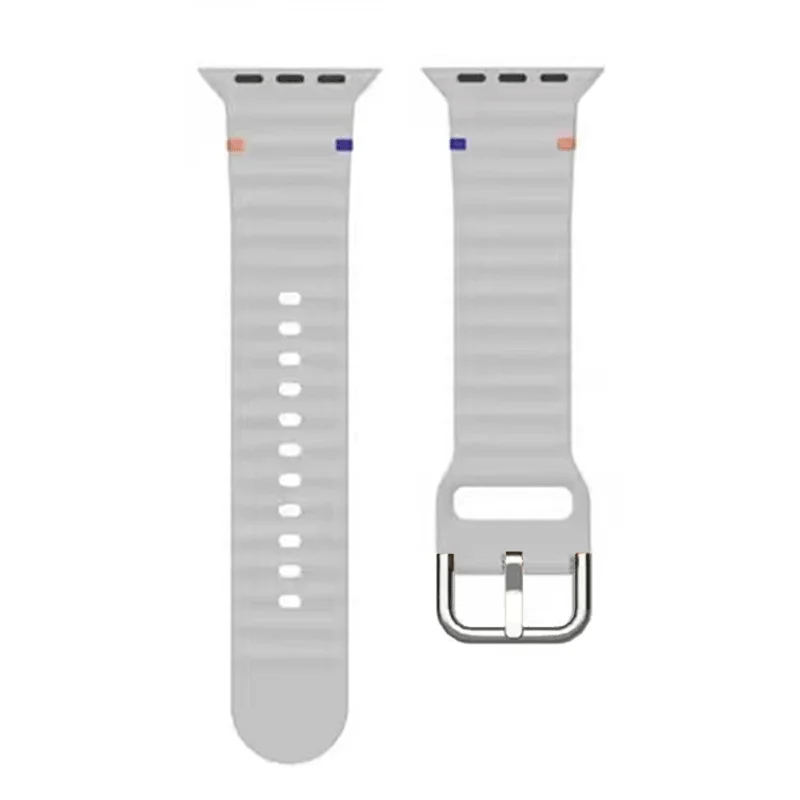 Correa de silicona Original para Appple Watch, pulsera deportiva de 45mm, 44mm, 42mm, 40mm, 41mm para iWatch 9, 8, 7, 6, Se 5, 4, 3, 2, 1