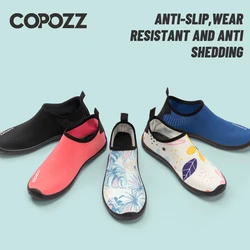 COPOZZ Unisex Swimming Water Shoes Non-Slip Breathable Sneakers Men Women Diving Beach Shoes Wading Barefoot Shoes Aqua Shoes