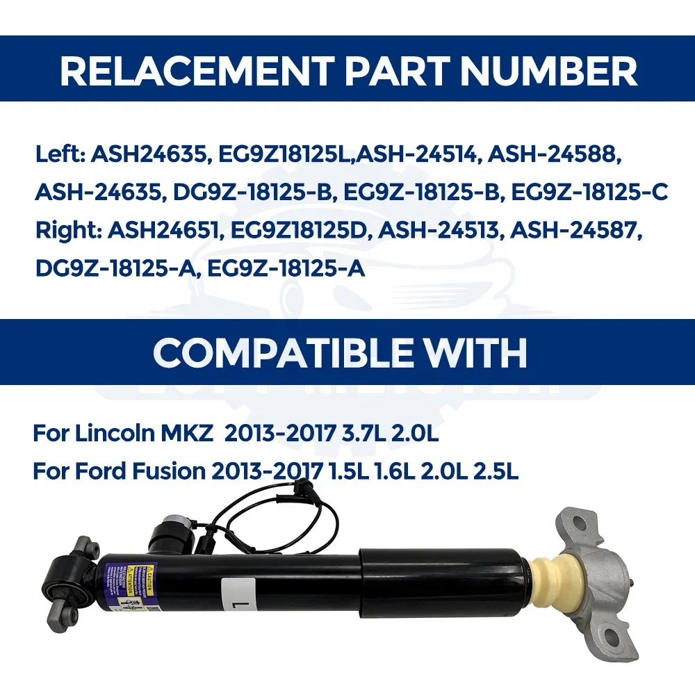 Rear Left Right Shock Absorber with Electric Assembly EG9Z-18125-A for Lincoln MKZ Ford Fusion 1.5L 1.6L 2.0L 2.5L 2013-2017