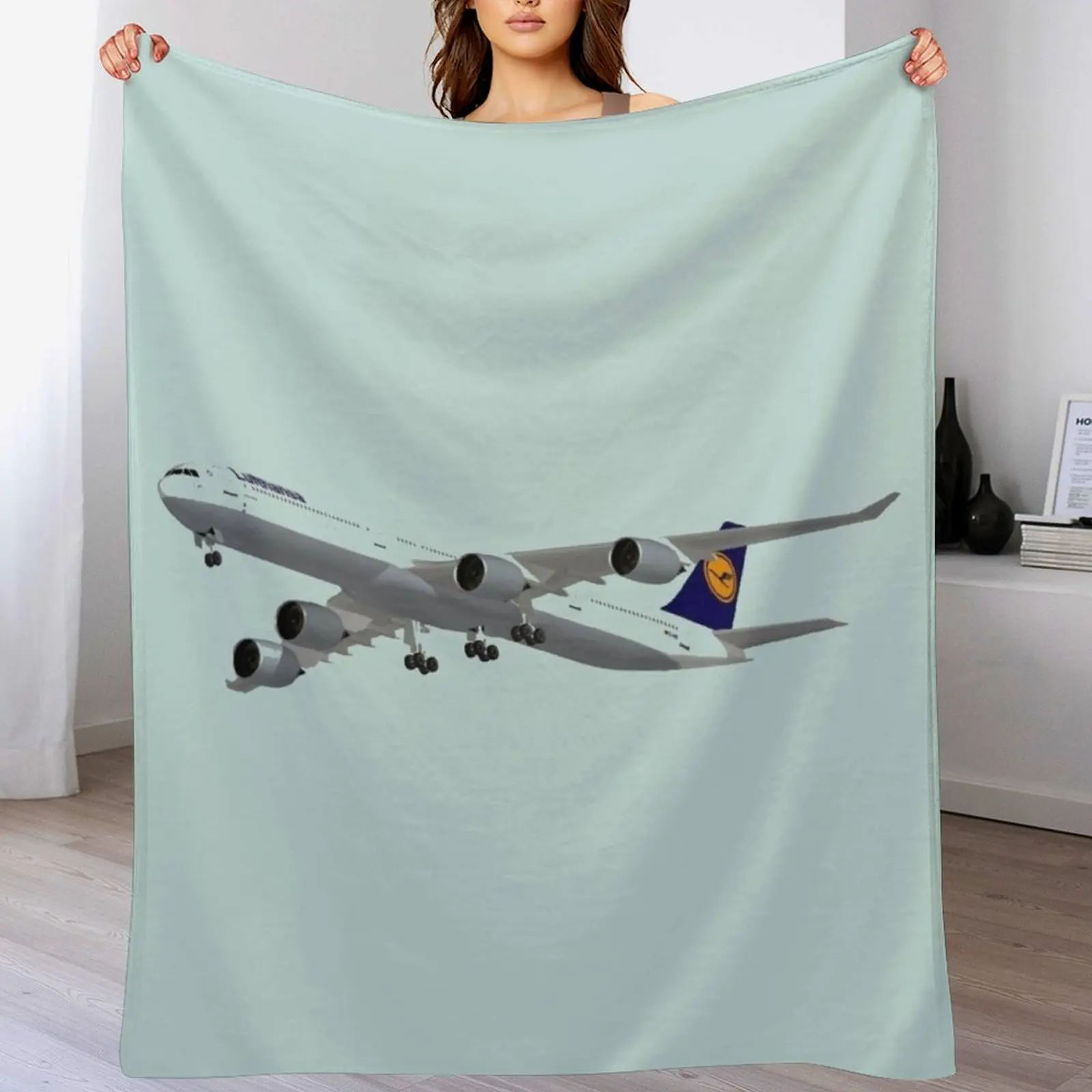 

Airbus A340 Throw Blanket Luxury St Cute warm for winter Luxury Designer Blankets