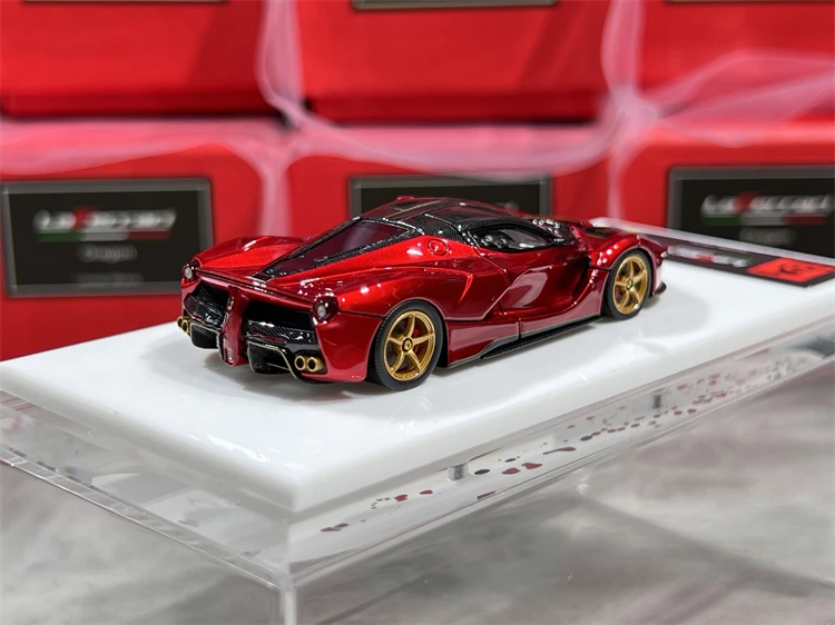 DMH 1:64 LaFer Yellow Dragon Red Customized version Model Car