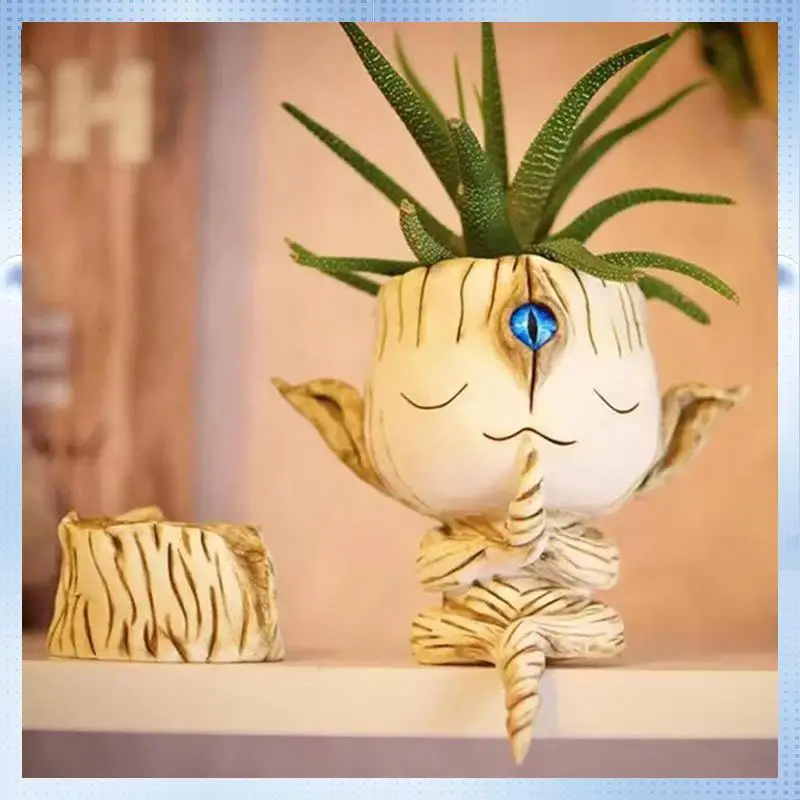 

AD-Elf Succulent Flowerpots, Succulent Flower Pot, Outdoor And Indoor Funny Courtyard Art Garden Decorations C