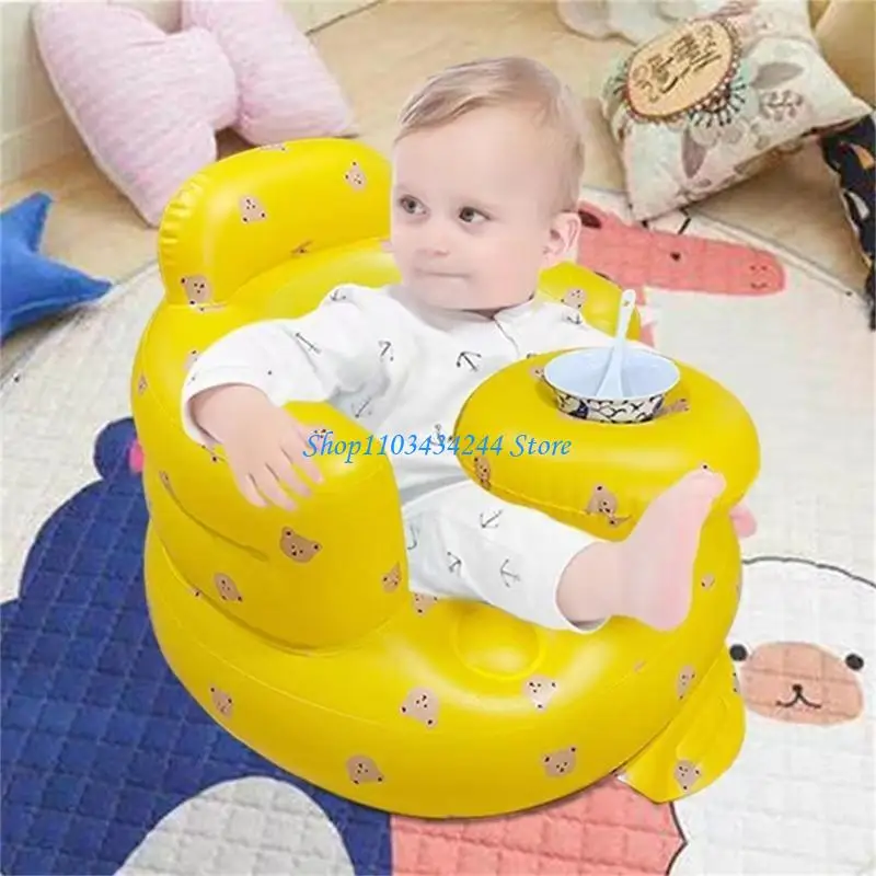 كرسي تدريب الأطفال متعدد الوظائف، تصميم الدب، دعم الطفل القابل للنفخ