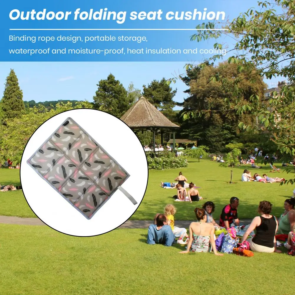 Folding Cushion Camping Mat Moisture-proof Soft Comfortable Sit Pads Portable Beach Pad For Climbing Fields Parks Mountains