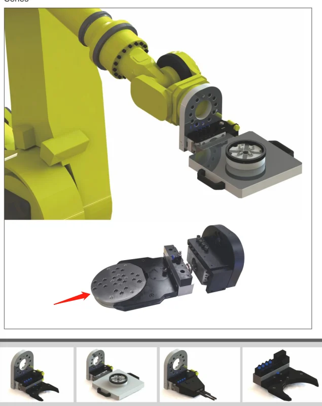 Precision Handing Device Gripper for Clamping D148 Pallet on Automatic System HE-U06684 Industrial Tool High Accuracy