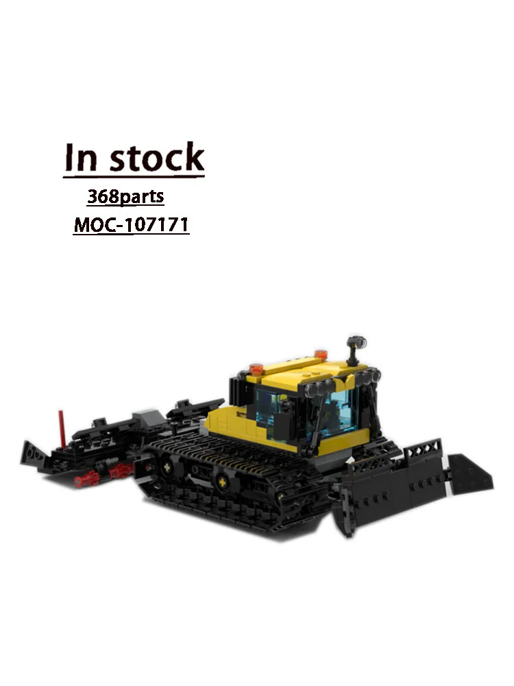 MOC-107171 Snow Groomer Sweeping Machine Splicing and Assembling Building Blocks Model Educational Kids Building Block Toy