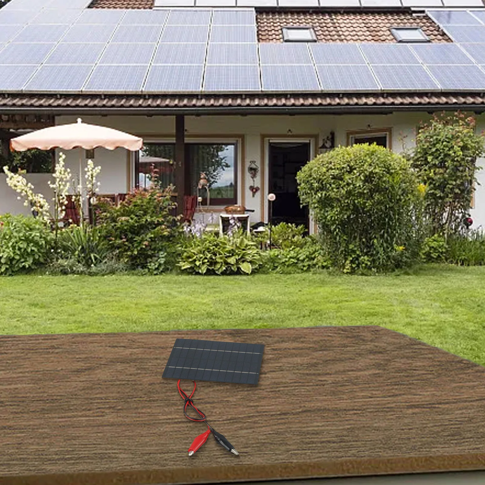 Panneau solaire de charge de batterie 10W, panneau solaire étanche, large gamme d'applications pour les routes communautaires, pour les ventilateurs