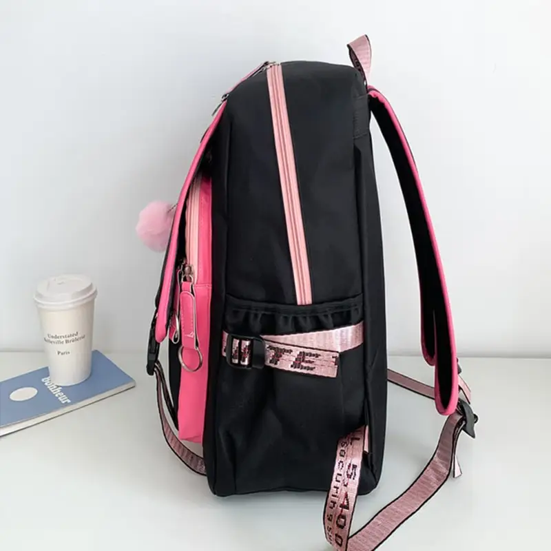 Sanrioed Kuromi Anime niedlichen großen Kapazität Rucksack Schult aschen Student Cartoon Reise Umhängetasche Geburtstags geschenk für Freund