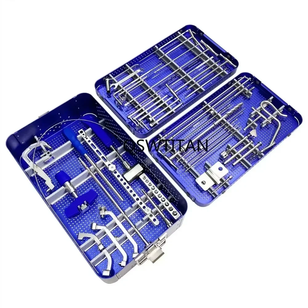 Interlocking Intramedullary Tibial Nail Instrument Set Orthopedic Surgical Kit for Tibia Fracture Surgery
