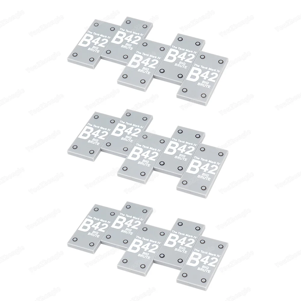 Rivets White B42 Pattern Printed 87079 Building Block 2x4 Tiles Parts Assembled MOC Figures Tanks Equipment Models Gift Boy Toys