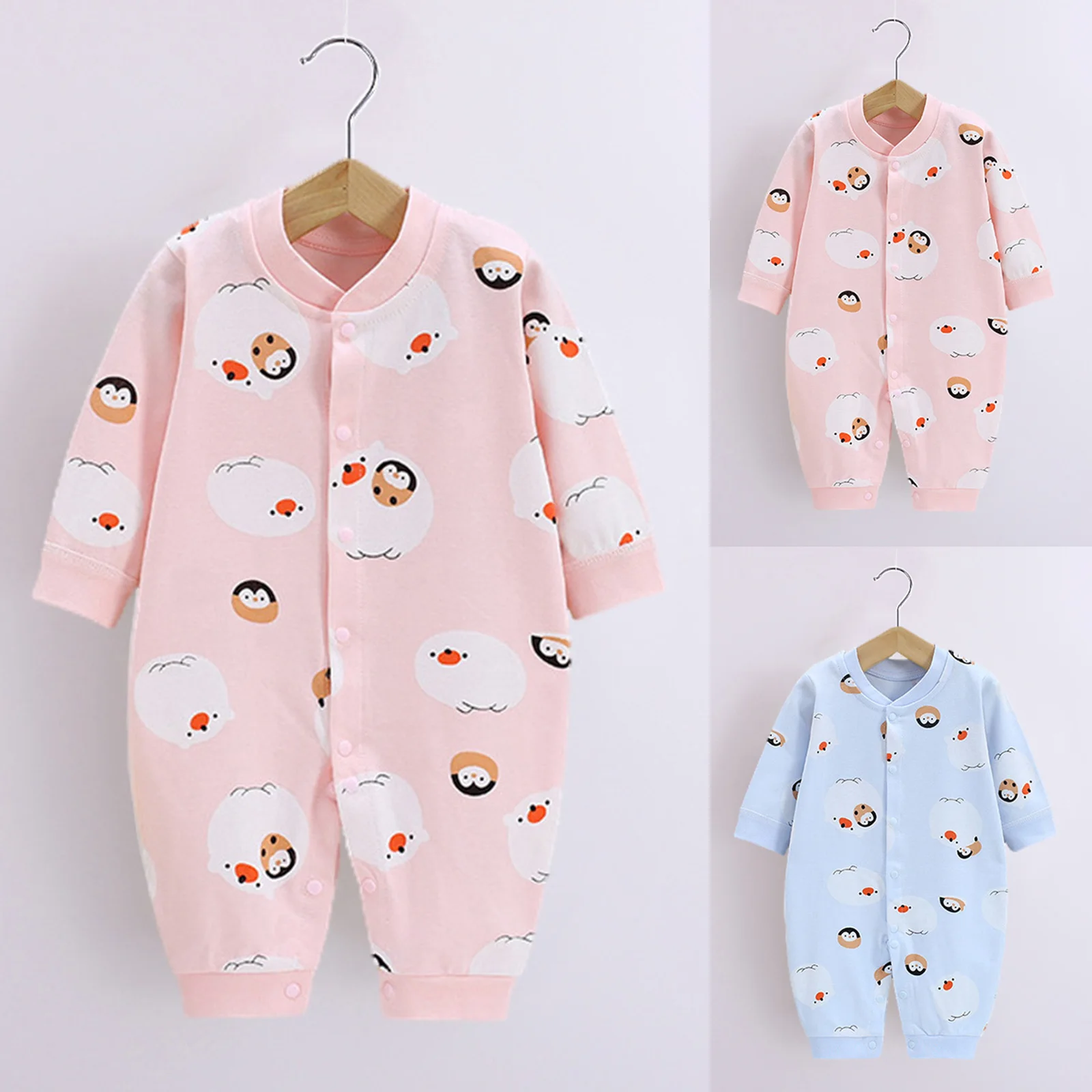 

Toddlers Girls Baby Girl Bodysuit Infant Baby Cotton Bodysuits Child Printing Newborn Button Neck Long Uncle Shirt Baby Girl