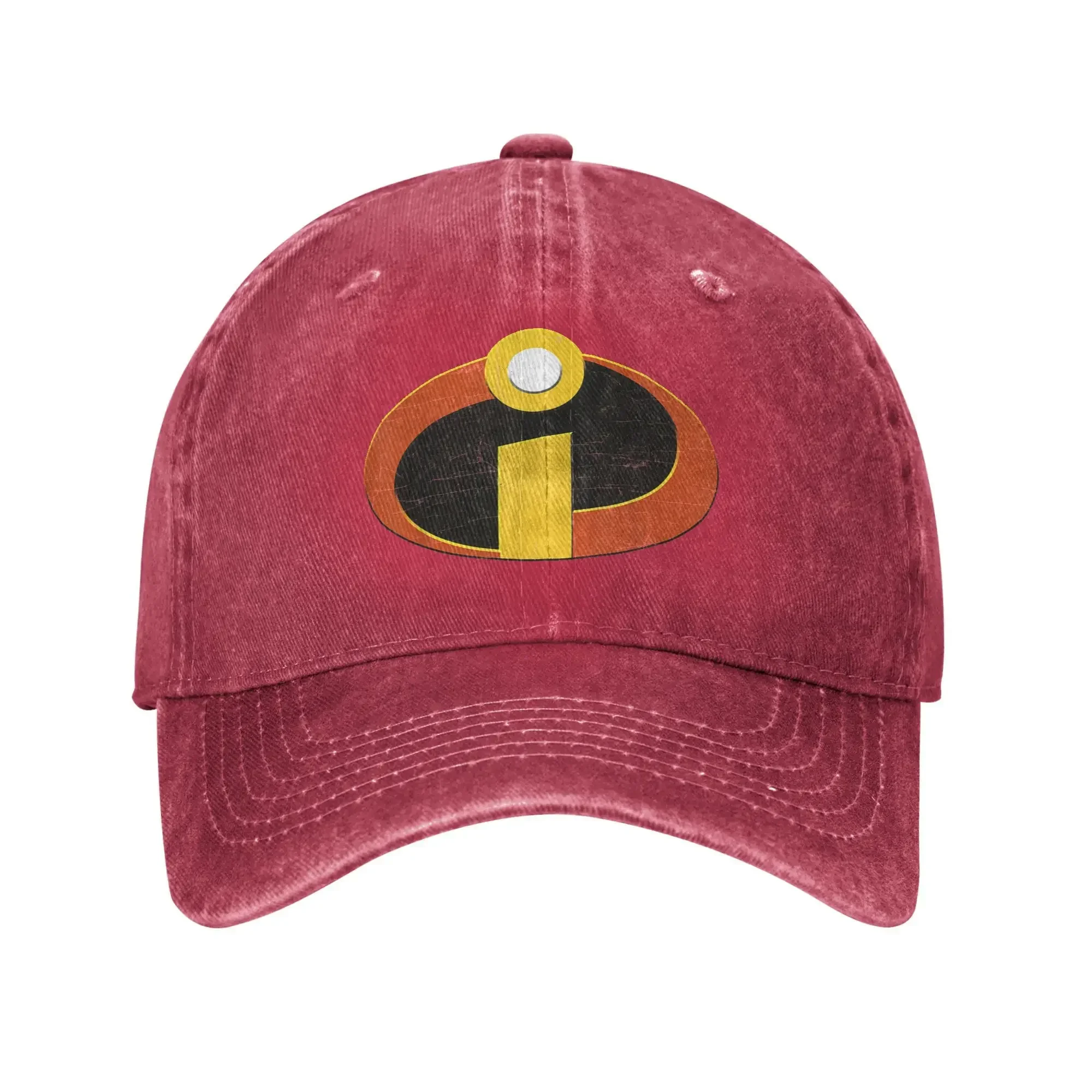 Gorra de béisbol de estilo Unisex con superemblema desgastado de los increíbles, sombreros de algodón desgastados, gorra de sol suave no estructurada Retro para exteriores