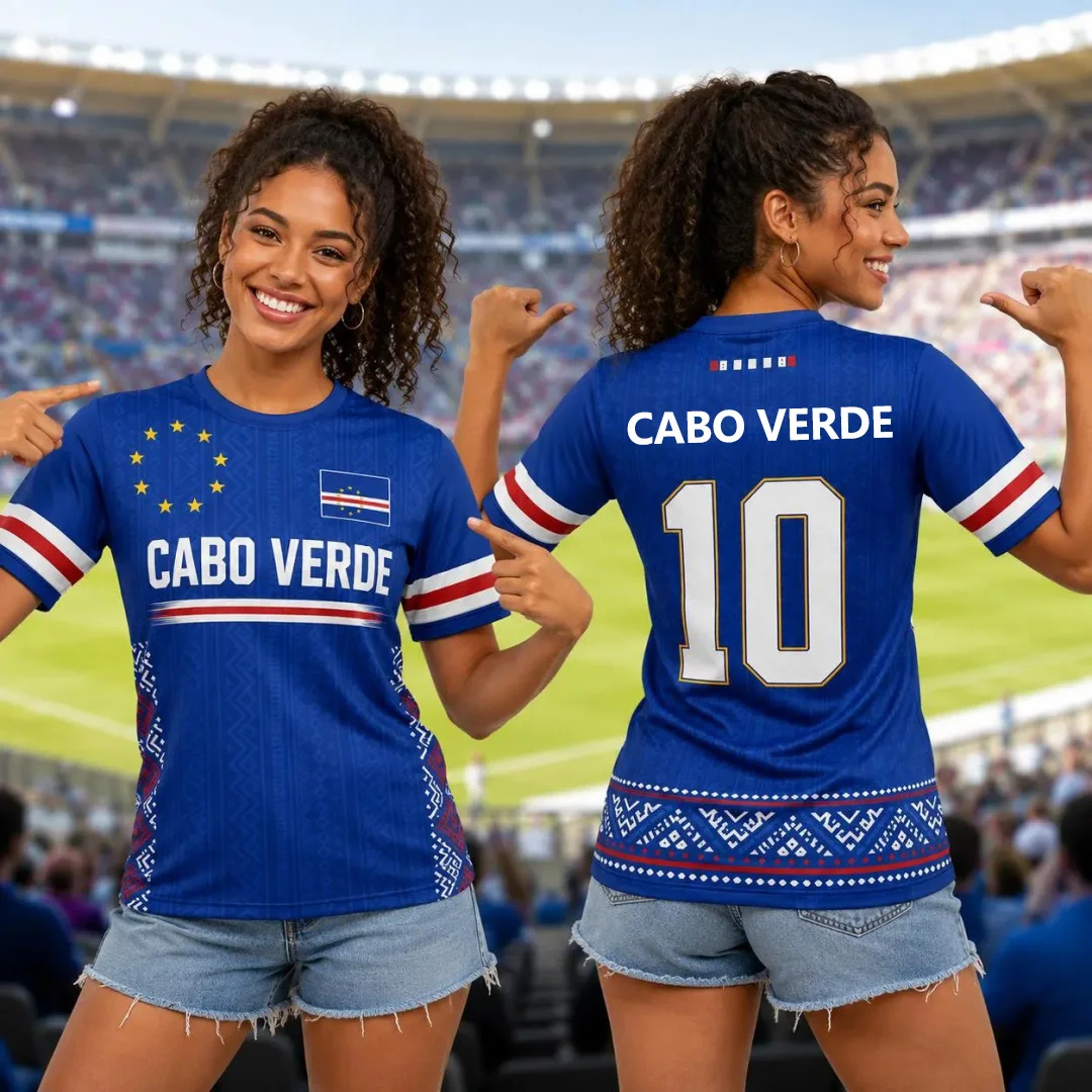 2026 Cape Verde Soccer Jersey Cape Verde Football Team Jersey Match training Kit Summer Sports Men's T-Shirt Clothing Tee Woman