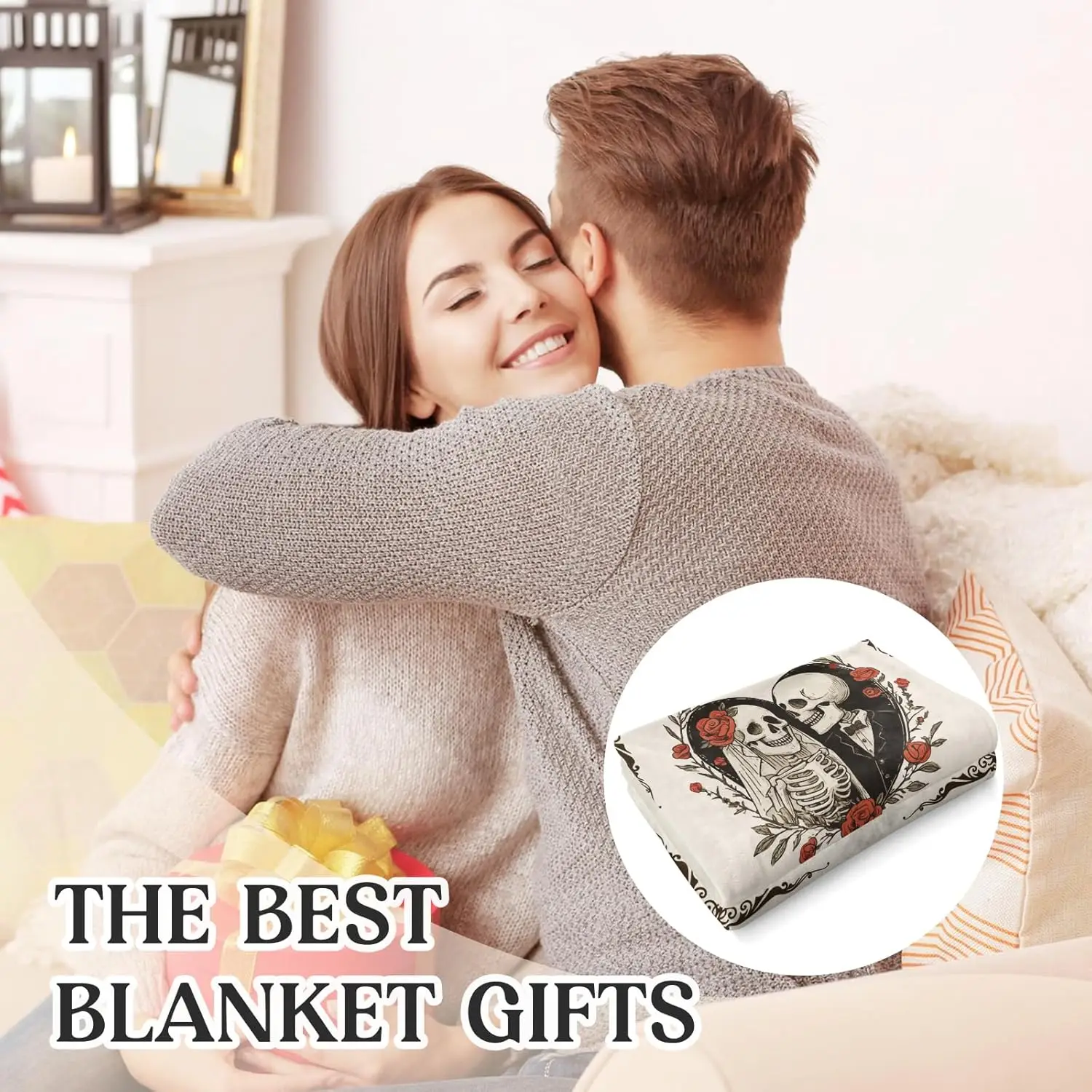 Valentines Day Gifts for Her Him, Wedding Anniversary Blanket Gifts for Women Men 60