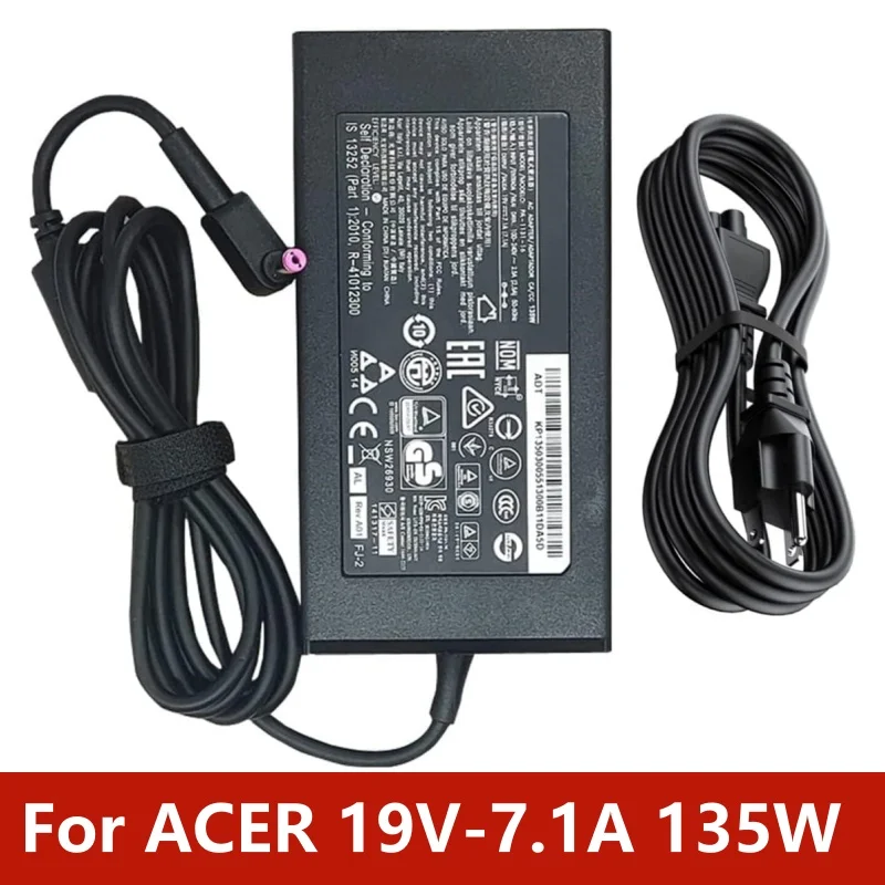 135W 19V7.1A AC Adapter Power Supply Cord For Acer Nitro 5 N18C3 N18C4 AN517-51 AN515-51 52 A-1131-16 Acer Gaming Laptop Charger