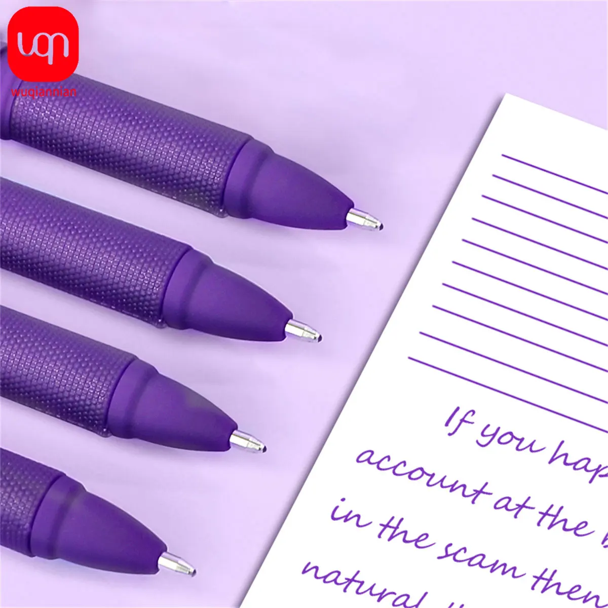 4/8/12pcs Purple ballpoint pen Non-erasable office use smooth writing 1.0mm school and office supplies