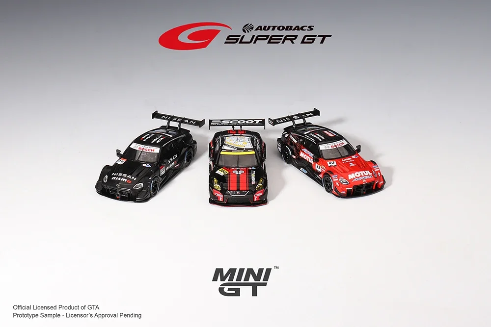 MINIGT 1:64 Nissan GT-R NISMO GT3 #360 Z GT500 #23 MOTUL AUTECH Z NISMO 2023 Kids Toys Motor Vehicle Diecast Metal Model