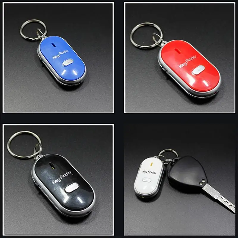 Key Finder Whistle Key Finder Flashing Beeping Remote Lost Keyfinder Locator Keychain Anti-lost Device Alarm For The Elderly Pet