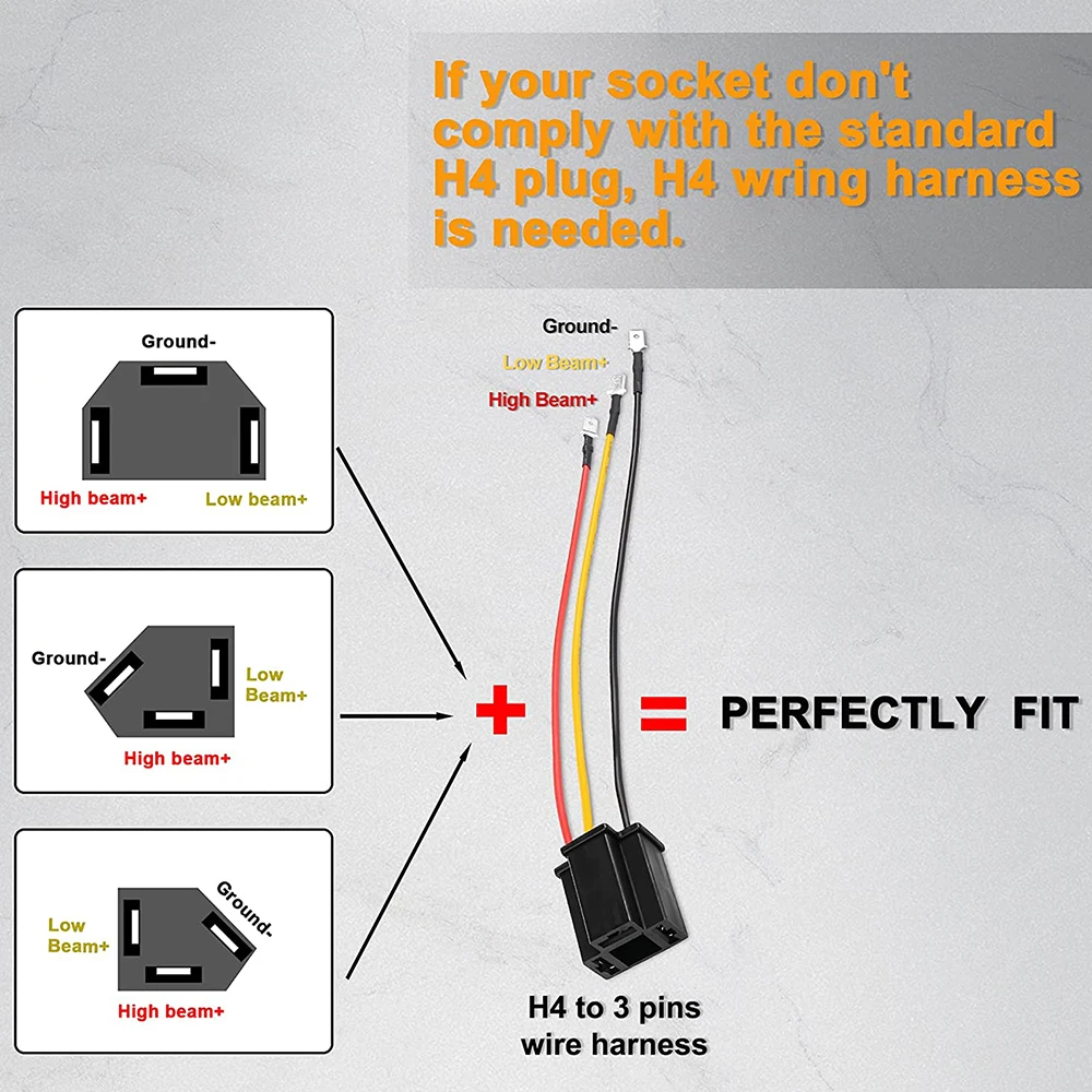 wiring diagram h4 lamp socket