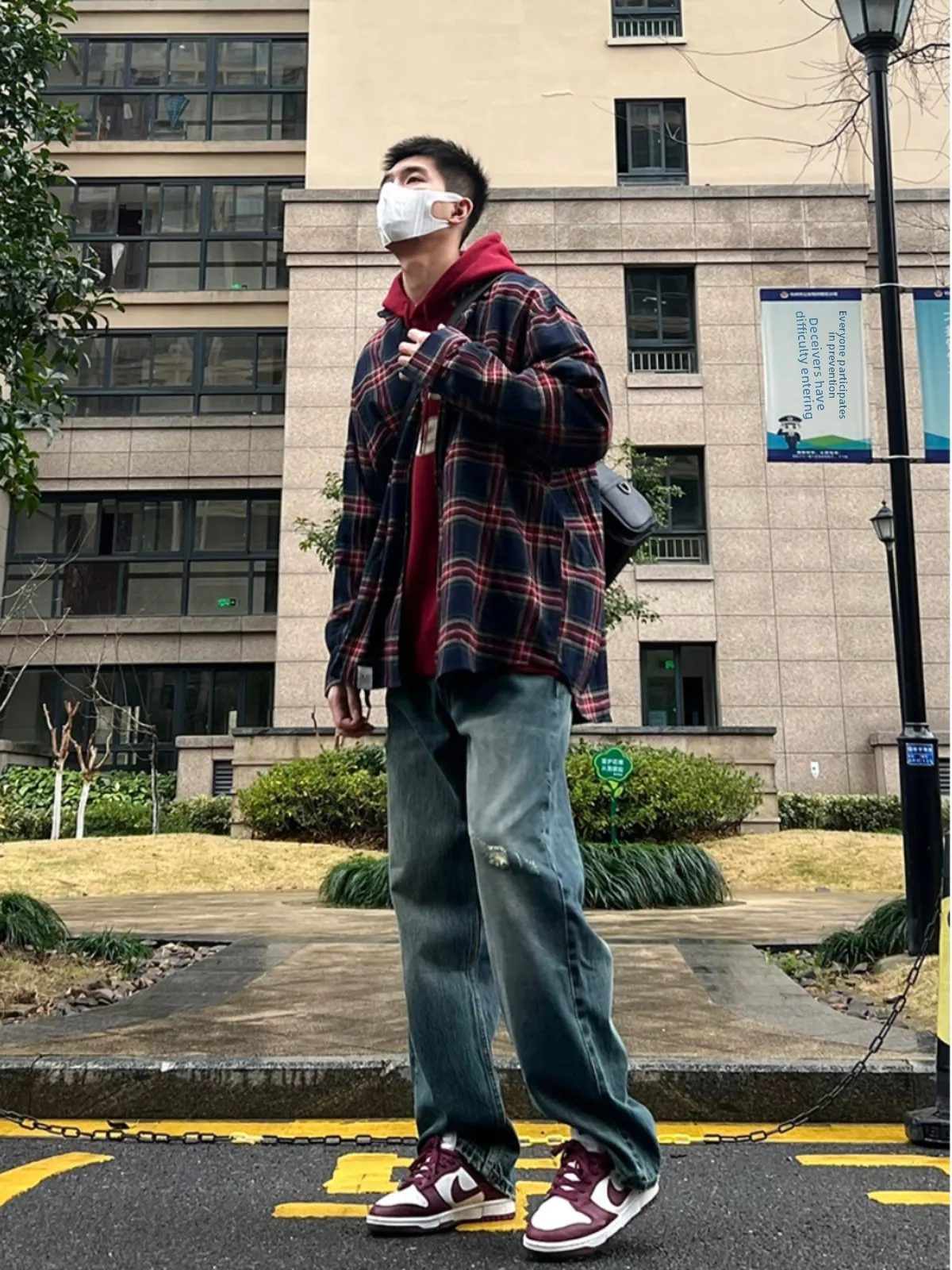 

Long Sve Plaid irt Мужская весенне-осенняя верхняя одежда с воротником, дышащая влажная смесь хлопка из полиэстера ng