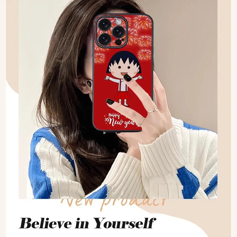 Catoon C-Chibi M-Maruko-C-Chan Phone Case For iPhone 16 15 14 13 12 11 PRO MAX PLUS Mini TPU Soft to Skin-friendly case