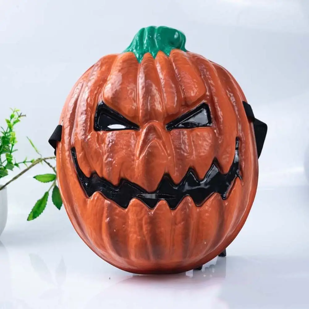 Plastic Decoration Mask Costume Prop Full Face Mask Headwear Halloween Mask Cosplay Mask Party Mask Props Pumpkin Head Mask