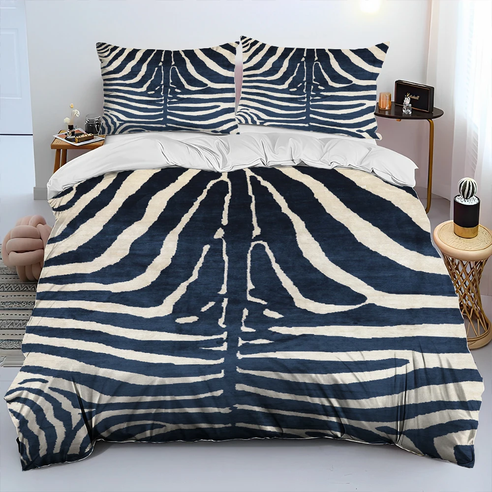 3D Tiger Print Stripe Pattern Beast Comforter Bedding Set,Duvet Cover Bed Set Quilt Cover Pillowcase,King Queen Size Bedding Set