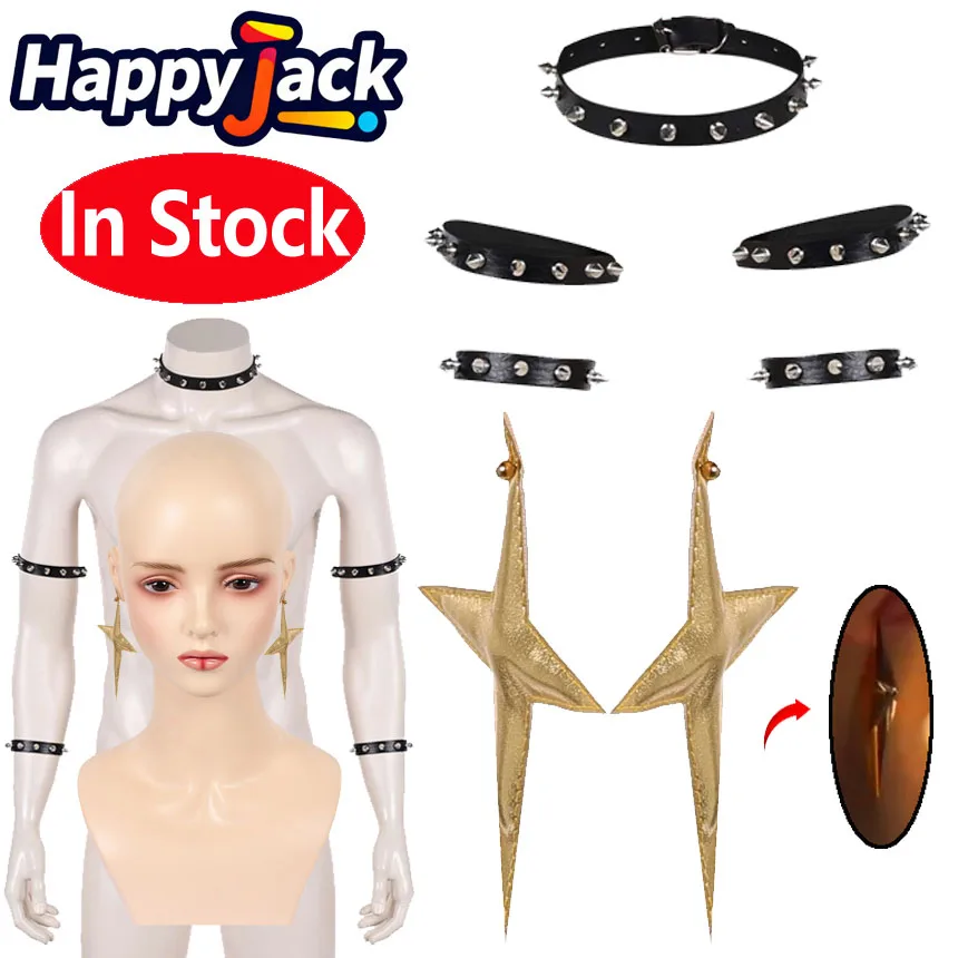 

Rosalina Princess Cosplay Earrings Movie Bros Disguise Black Wristband Collar Prop Halloween Carnival Costume Accessories Gifts