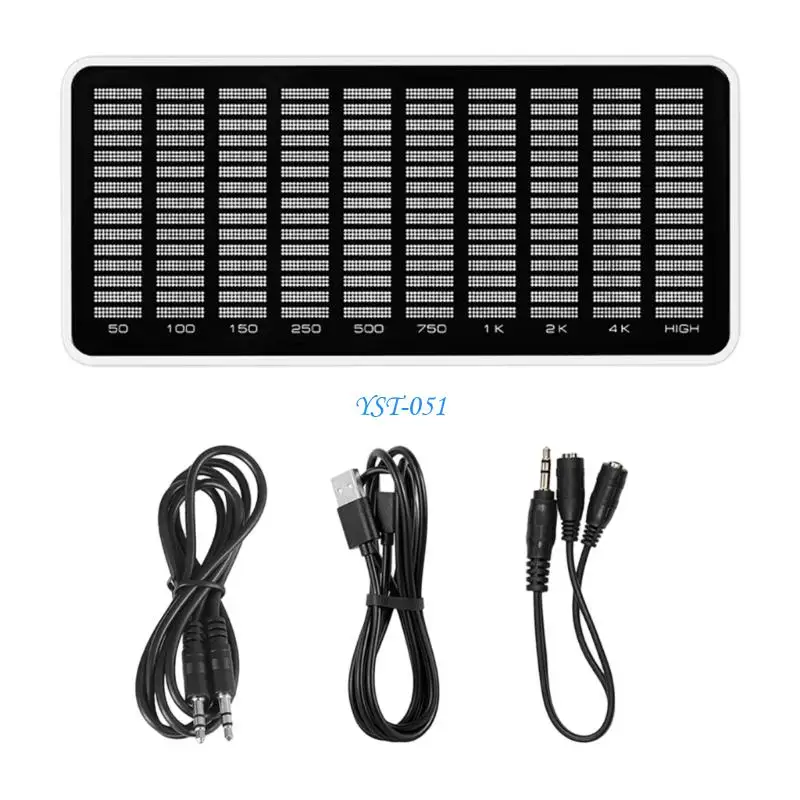 E15A High Resolution Spectrum Analyzers 50Hz-20KHz Band Double Signals Input And Customizable Curved Mode For DIY Audios