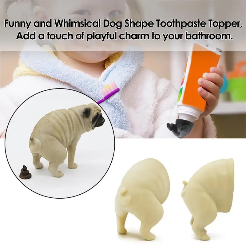 Dog Pooping Toothpaste Topper Universal Toothpaste Squeezer For Animal Lovers Gift Silicone Dog Butt Toothpaste Dispenser