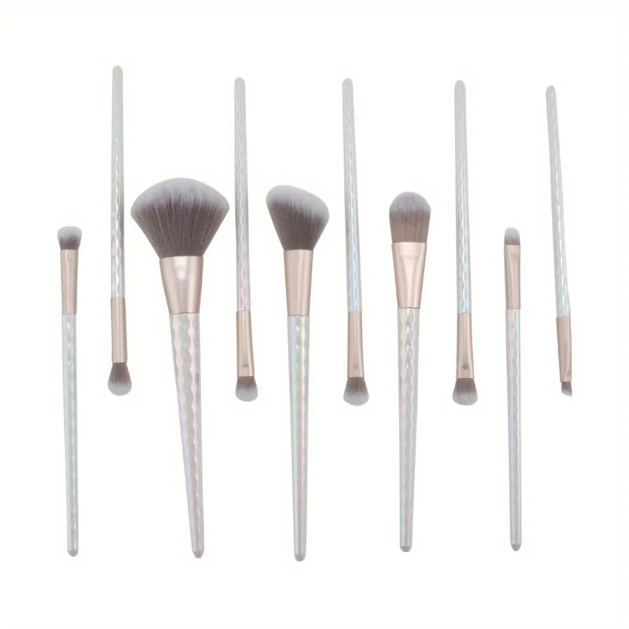 10-piece eye and face brush set with pop-up case. Brushes are designed to help you apply makeup effortlessly and flawlessly